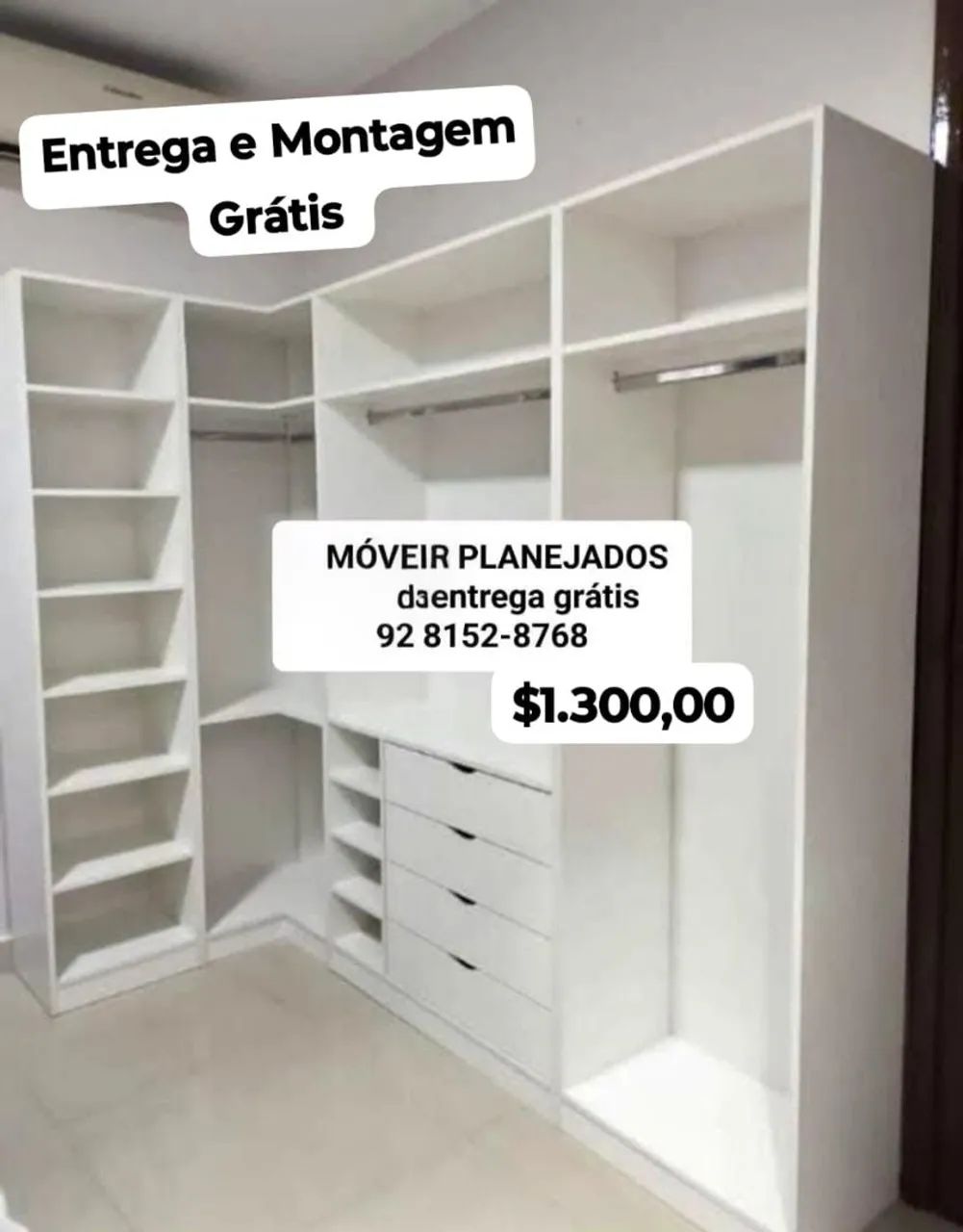 Closet L com fundo completo  - Foto 2