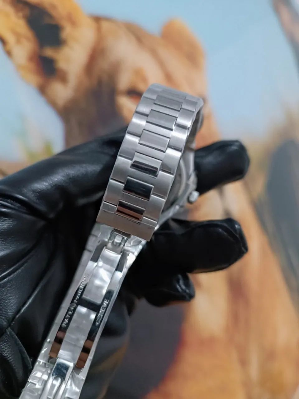 Relógio PATEK PHILIPPE AUTOMÁTICO  - MODELO NAUTILUS FUNDO AZUL - Foto 5