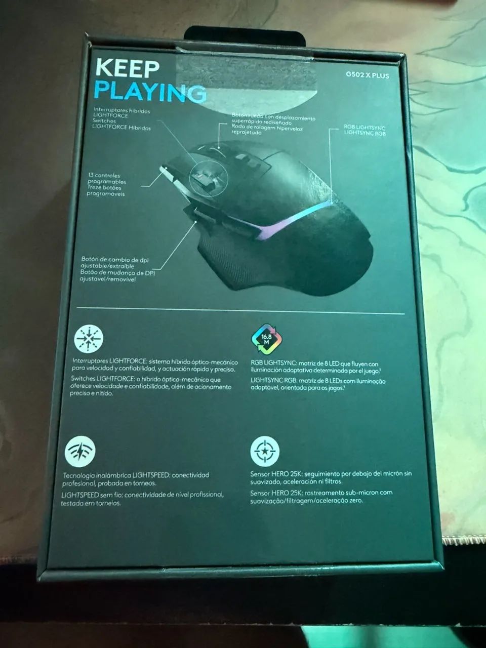Mouse Logitech G502 X Plus Preto RGB - Foto 3