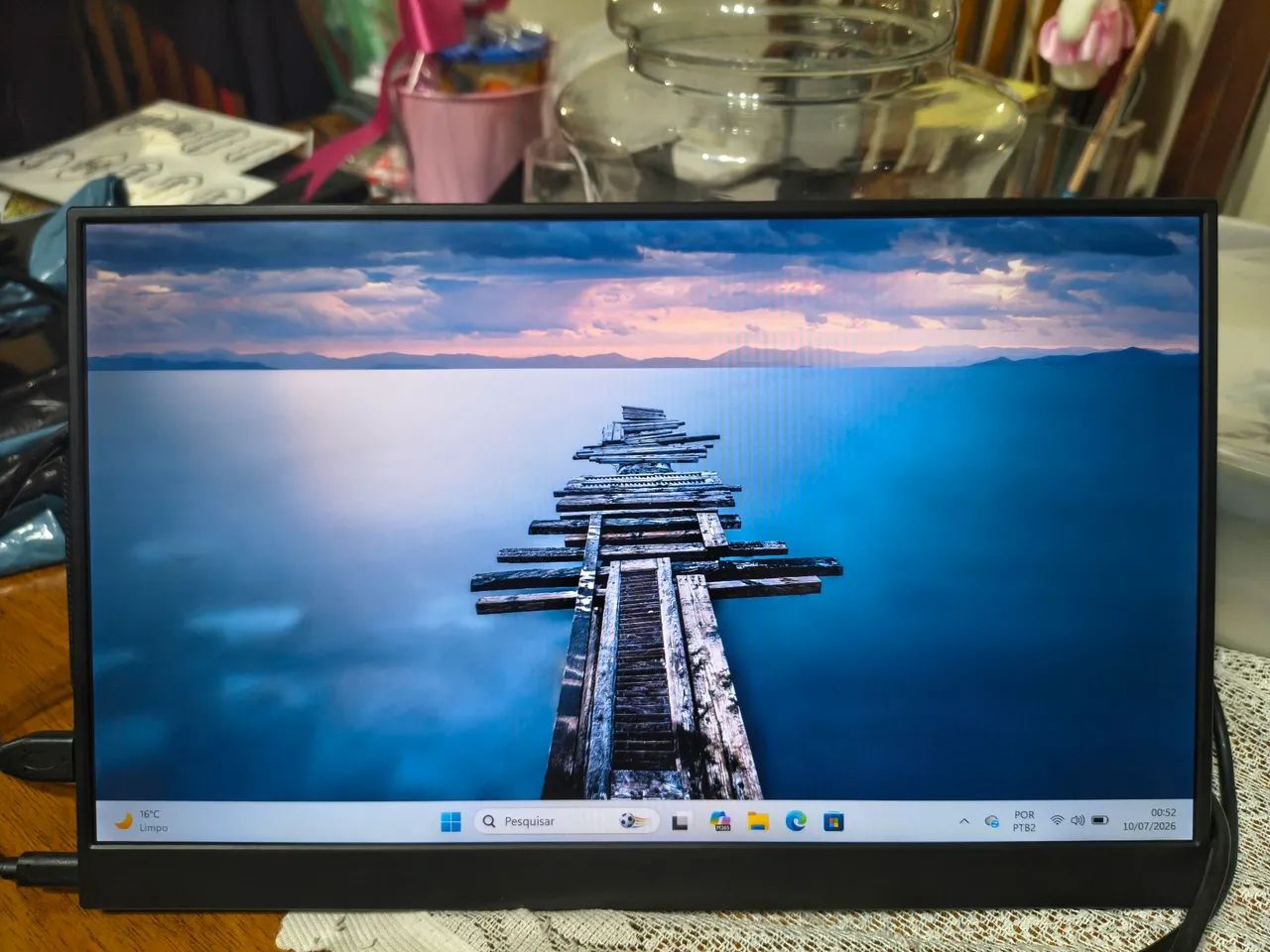 Monitor Portátil 15.6 polegadas - Novo - Excelente para segunda tela para Notebook - Foto 4