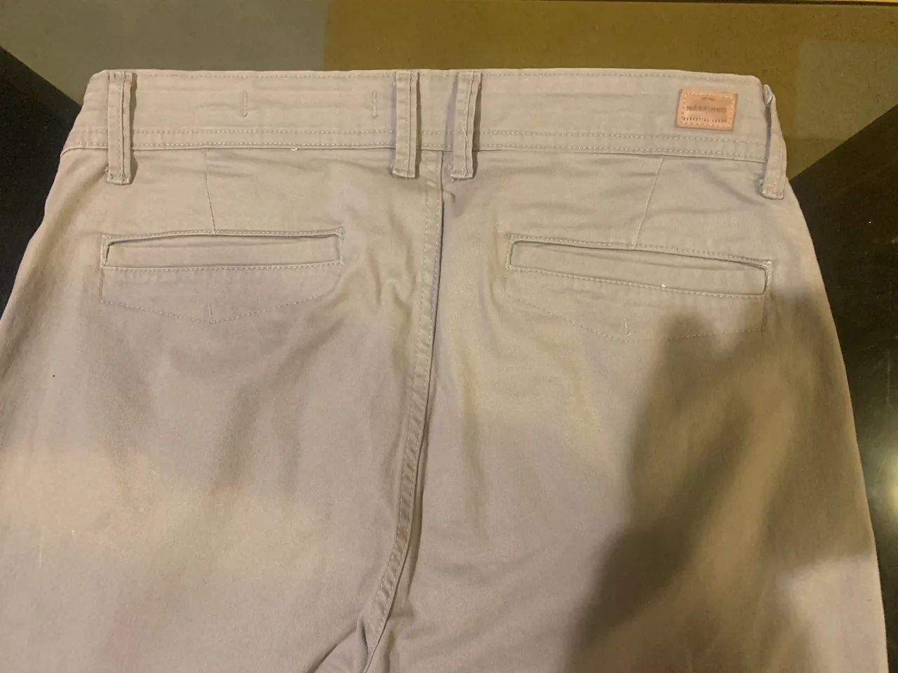Calça Reta Marfino Cinza - n.42 - Foto 4