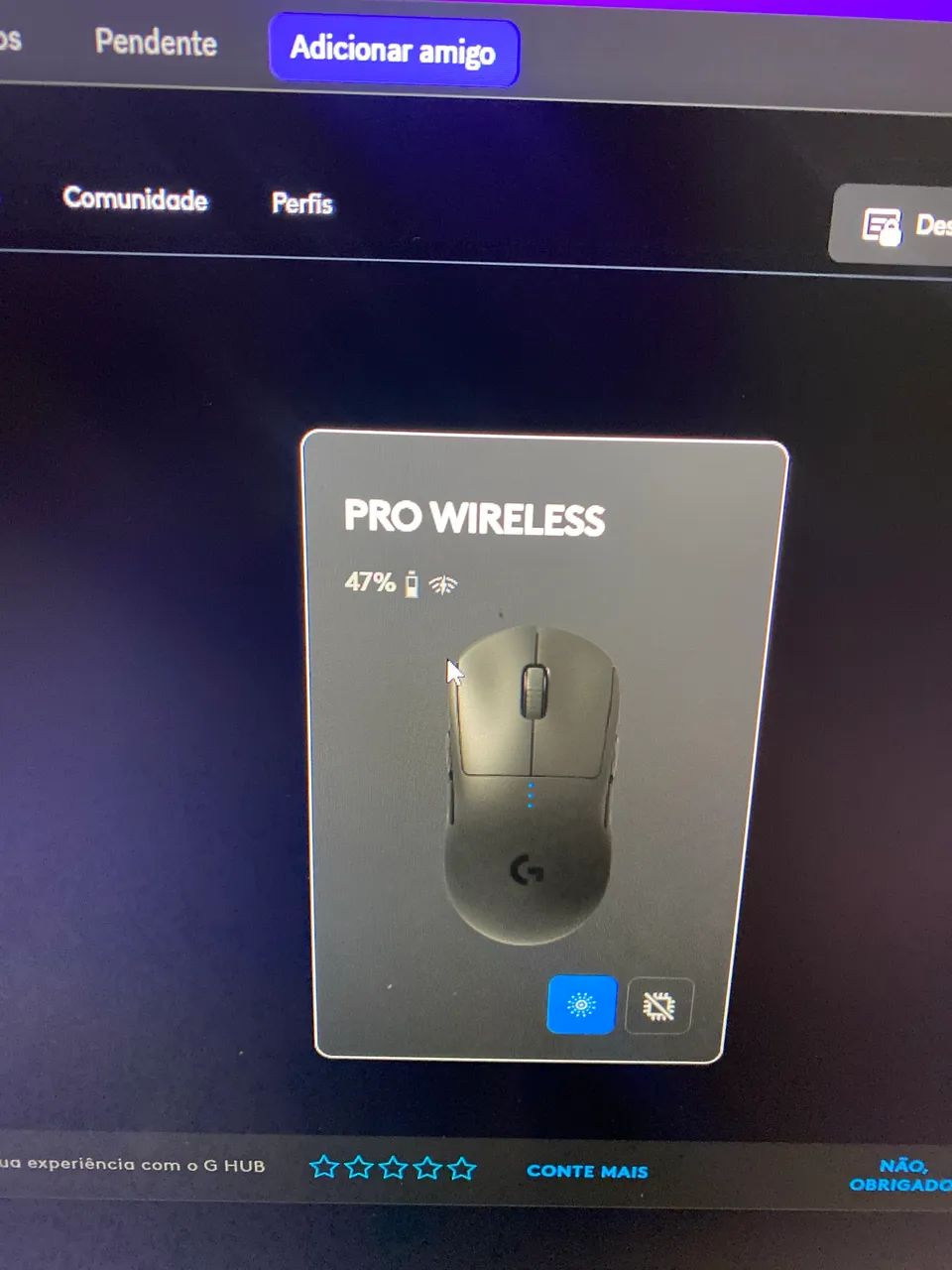 Mouse logitech G pro wireless - Semi Novo - Foto 4