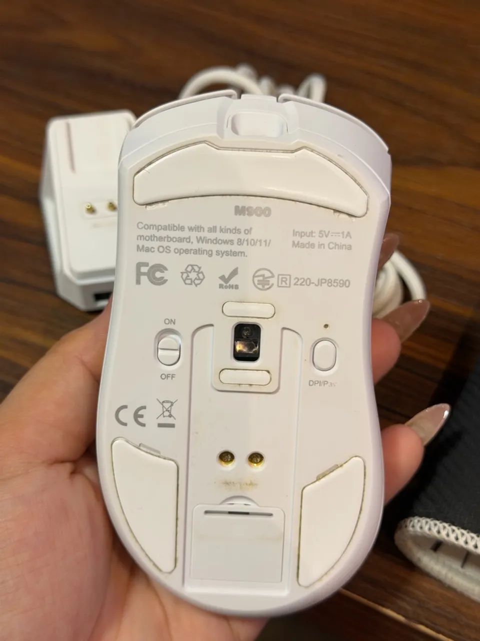 Mouse Delux M900 branco - Foto 4