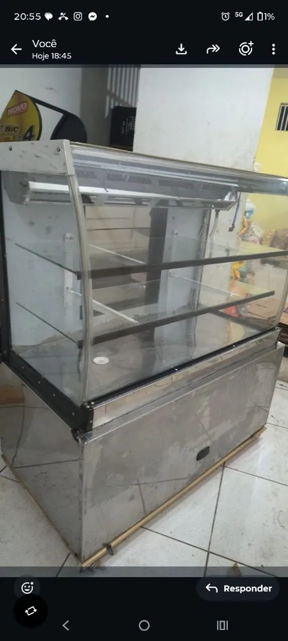 BALCÃO FRIO EM ÓTIMO ESTADO SEMI NOVO FUNCIONANDO PERFEITAMENTE ÓTIMO PARA SUA LANCHONETE 
