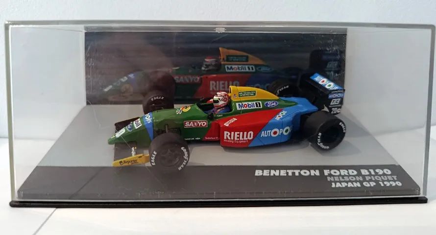 Miniatura Fórmula 1 Benetton Ford B190 (1990) Nelson Piquet - Foto 2