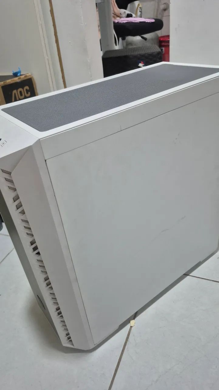 Gabinete Gamer Branco Coolermaster masterbox 520 mesh - Foto 3