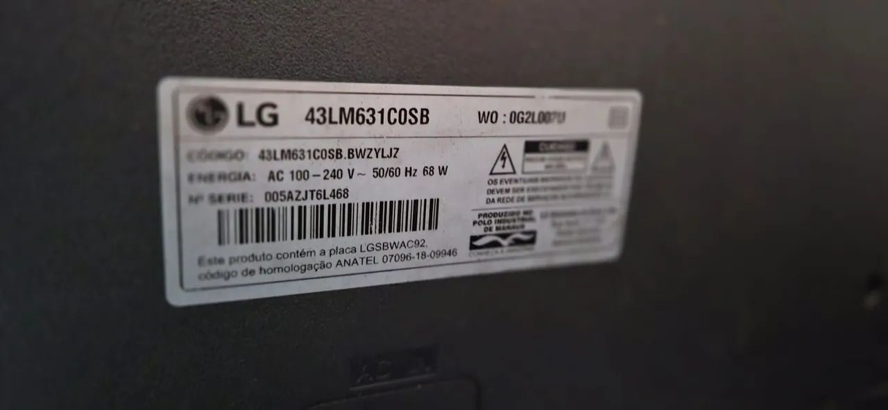 TV LG smart 43 polegadas - perfeita retirar no campeche  - Foto 4