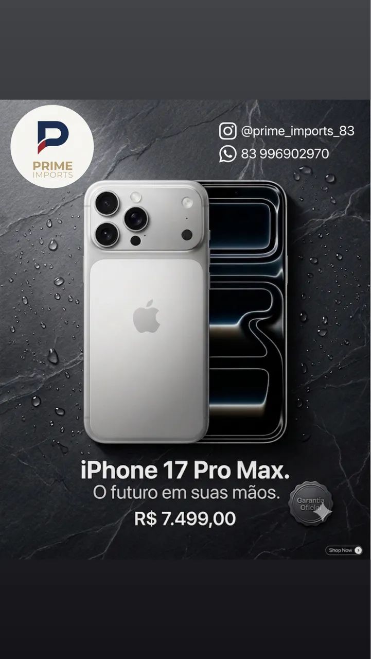 Iphone 17 Pro Max, 256gb, Silver, lacrado - Foto 2
