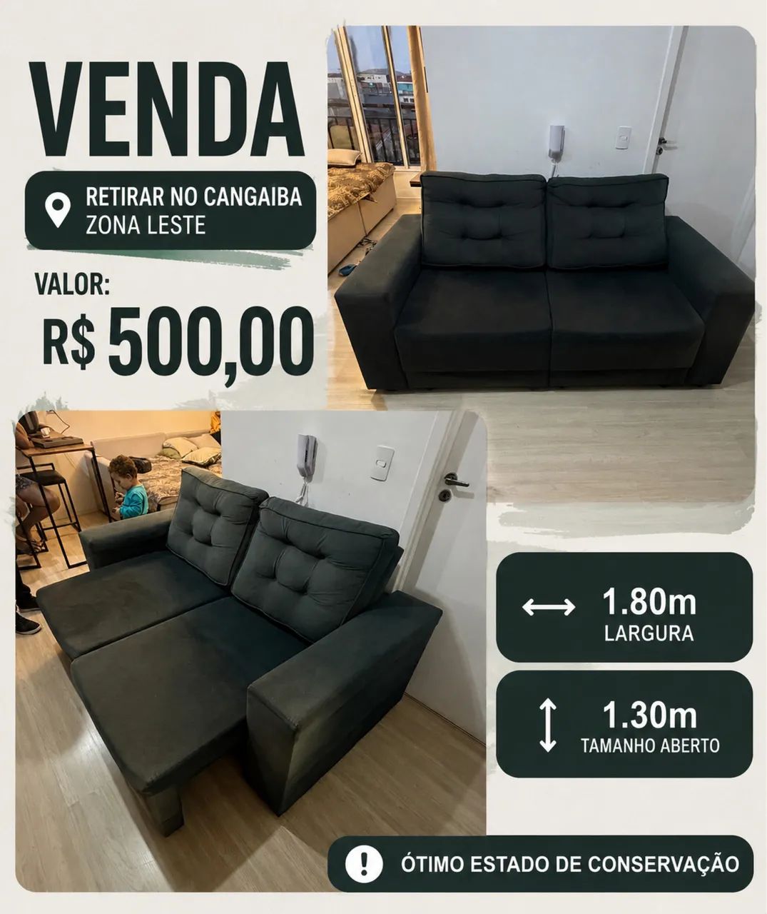 Sofá Retrátil