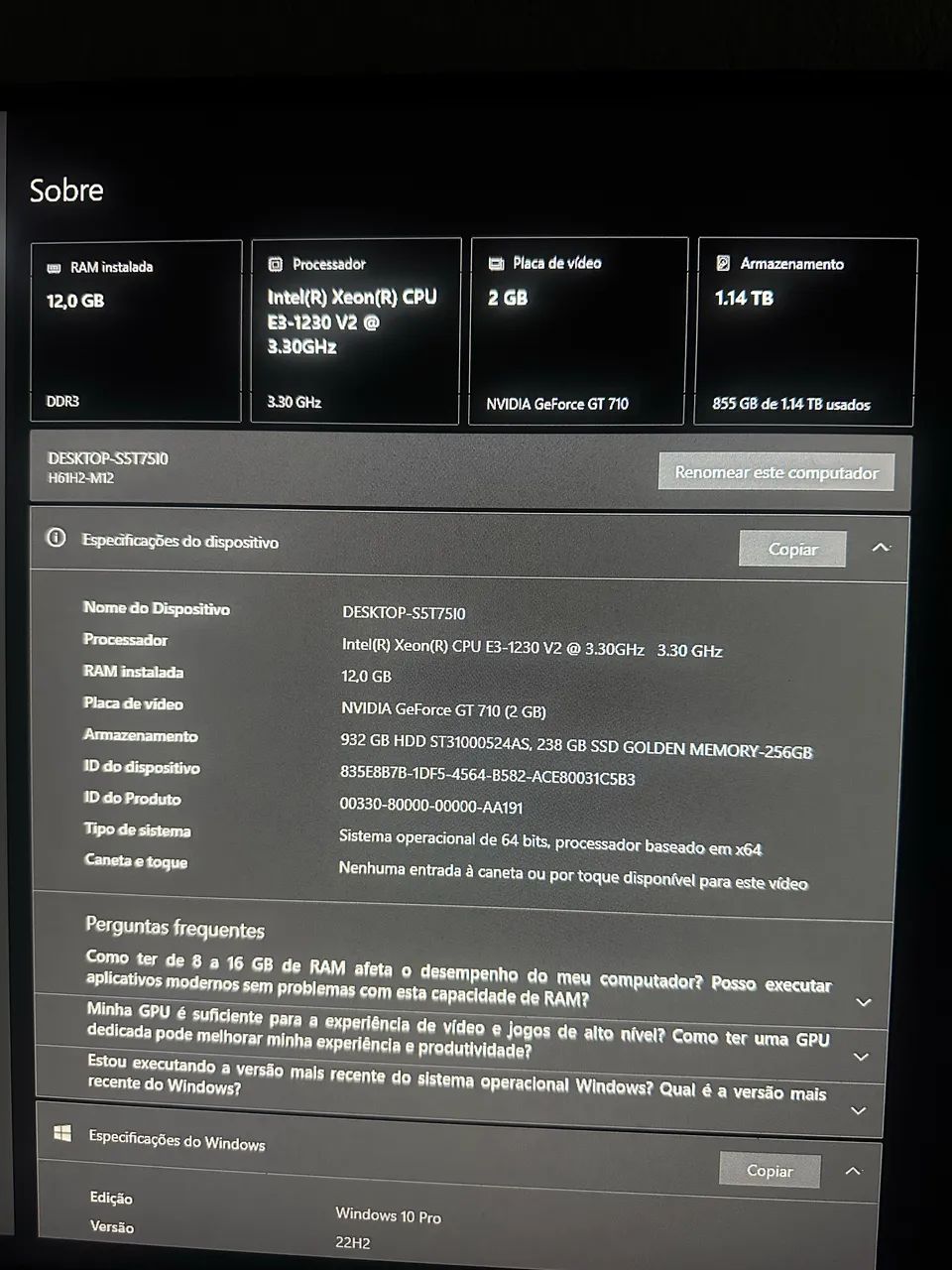 PC com Placa de video 