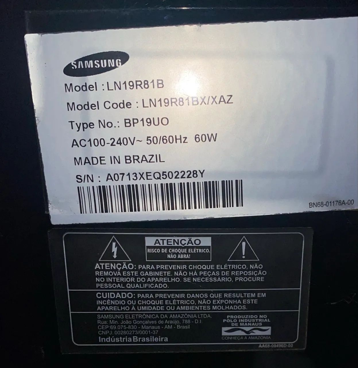 TV LCD Samsung de 19 polegadas + Controle e Cabo Originais da TV - Foto 2