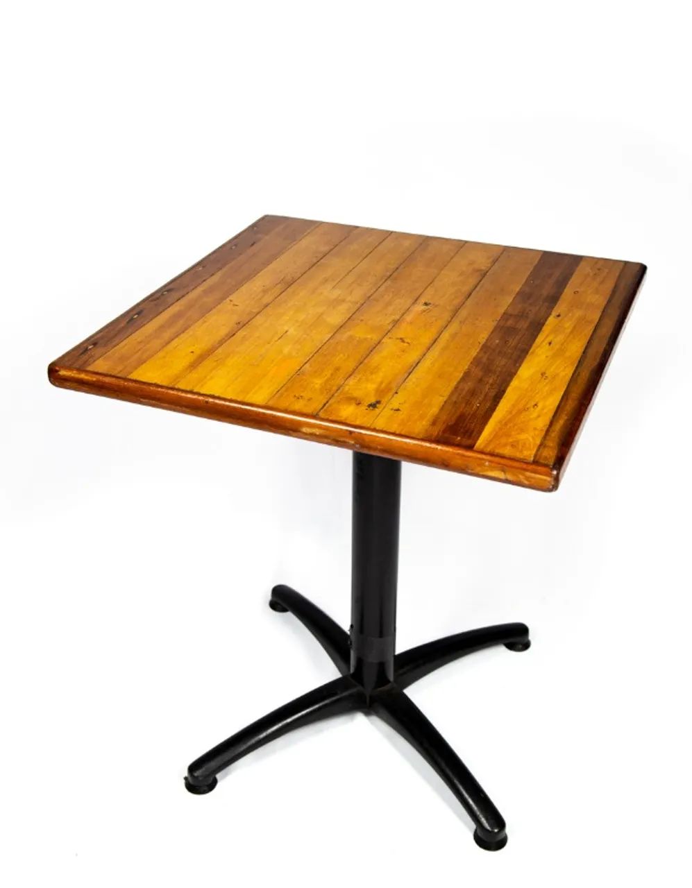 MESA DE MADEIRA PE PRETO 65x65