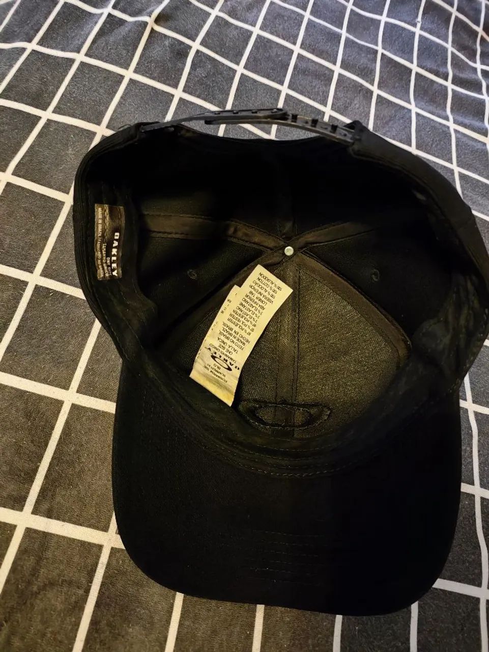Boné Oakley elipse bark 6 panel aba curva preto. - Foto 5