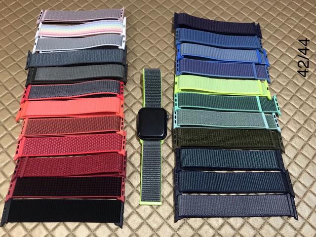 Pulseiras Nylon, Silicone e Aço para Apple Watch 38/40/42/44mm séries 1/2/3/4 - Foto 4