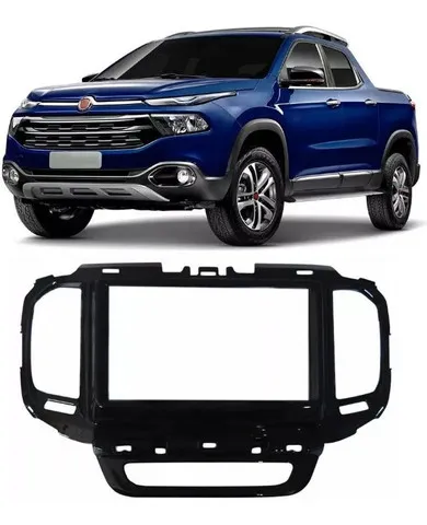 Moldura De Painel 2din Fiat Toro Black Piano