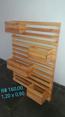 Floreiras de madeira de Pinus para Plantas- Receba em casa - Act Cartão ou Pic Pay - Foto 4