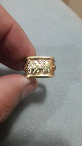 Anel 18k com brilhante e rubi