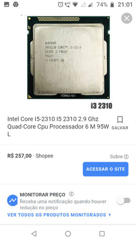 i5-2310 e memória RAM ddr3 4gb - Foto 2