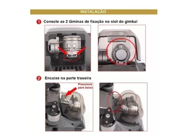  Dji Protetor E Trava Do Gimbal Do Dji Mavic Pro  Arduino Automação  COD-CP528 - Foto 3