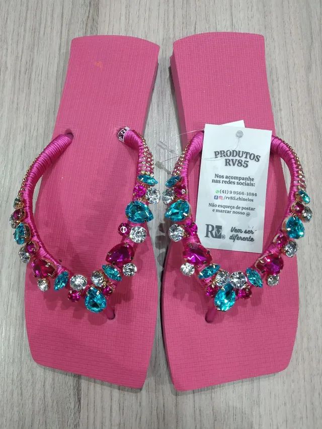 Chinelo Decorados enfeites  - Foto 3