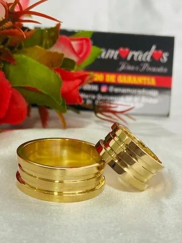 Aliança/ Par de Aliança em ouro18k - Foto 5