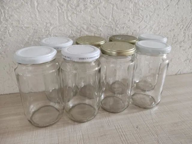 Kit Com 8 Unids Vidro Vazios Azeitona Palmito 200mls Usado cod (10)