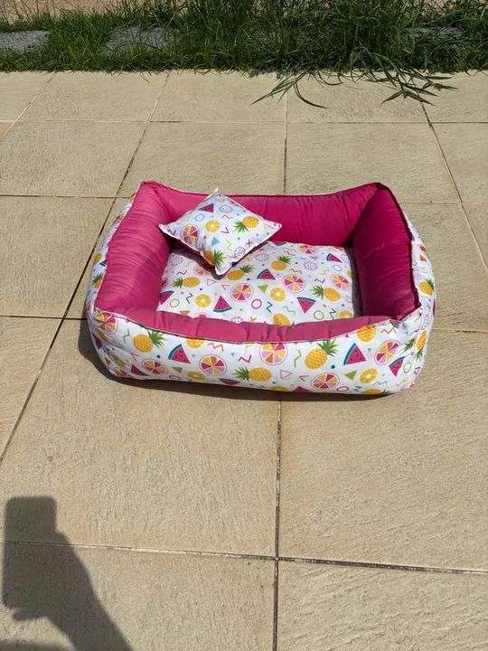 Cama para pet acolchoada com almofada