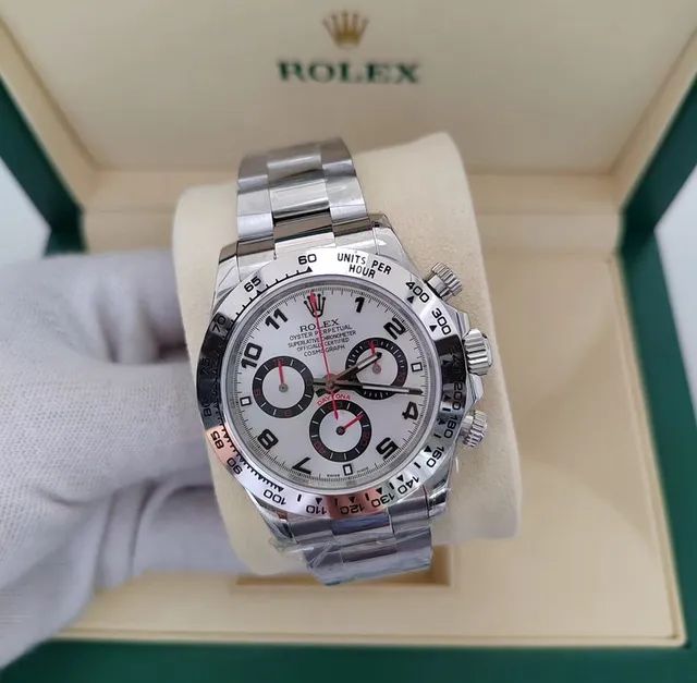 Relógio Rolex Daytona Máquina Eta Clone com Cronógrafo 