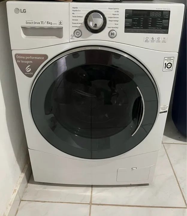 Lava e Seca LG WD11WP6(A) Motion B.Door com Smart Diagnosis Branca - 11 Kg
