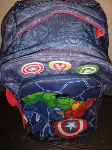 Mochila  escolar  rodinhas super heróis Marvel