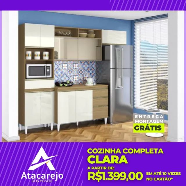 Cozinha Completa Michele Entrega e Montagem Grátis 