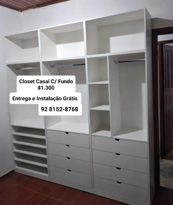 Closet Casal com Fundo - Novo - R$1.300
