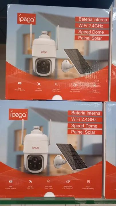 Camera De Segurança Ip Com Bateria C/ Recarga Solar Kp-ca189 Cor Branco