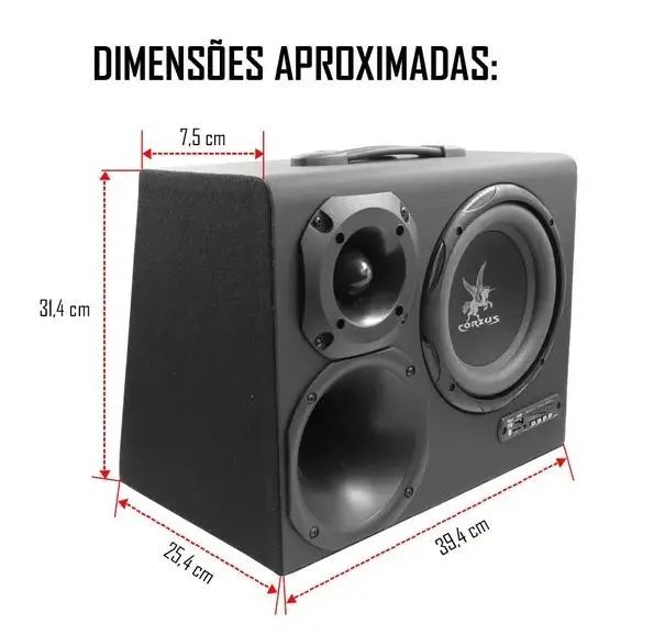 Caixa Trio Amplificada CX HC500 8" Polegadas64297331043841122