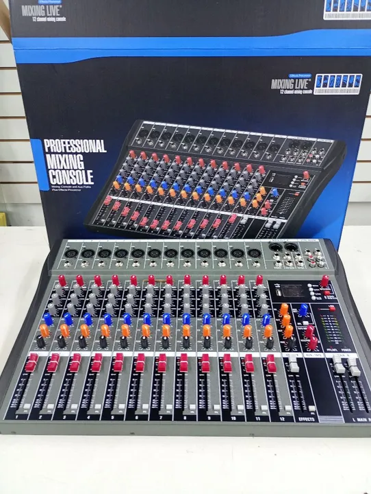 Mesa de Som 12 Canais Profissional Bluetooth USB Mixer