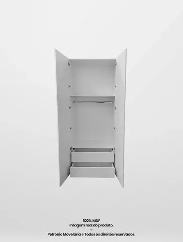 armario de mdf duas portas 100cm