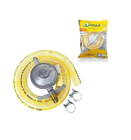 chave regulador relogio registro de zamac c/mangueira 0,80m 0728/02 fogão - Foto 2