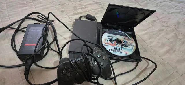 PS 2 slim com 2 controle, 1 memory card e 25 jogos - Foto 2