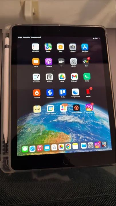 iPad 6 com Apple Pencil + case 