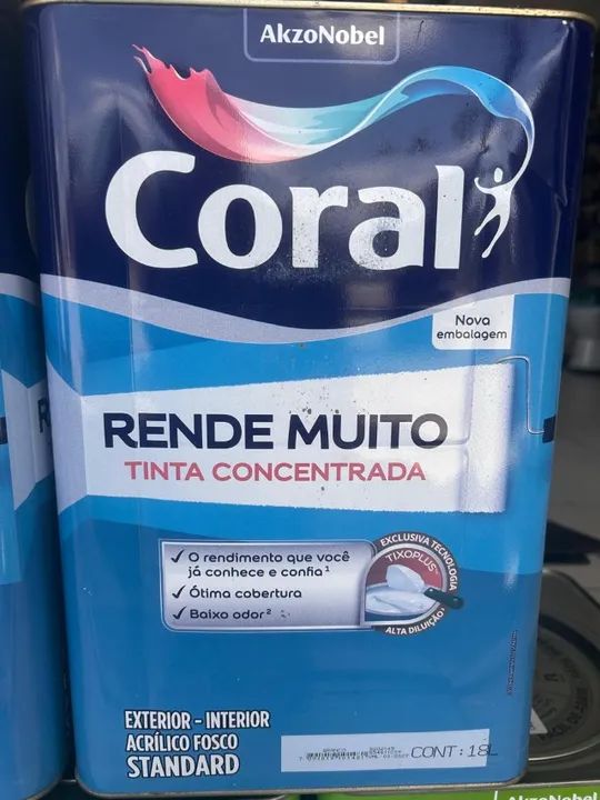 Tinta Coral rende muito 16 lts branco Gelo leia a descrição