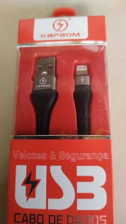 Cabo usb carregador de iphone novo