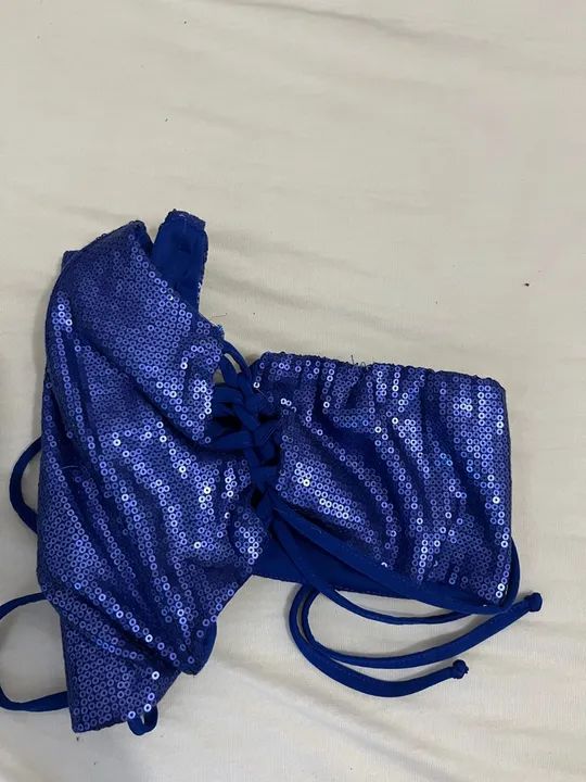 corset azul brilhoso  - Foto 2