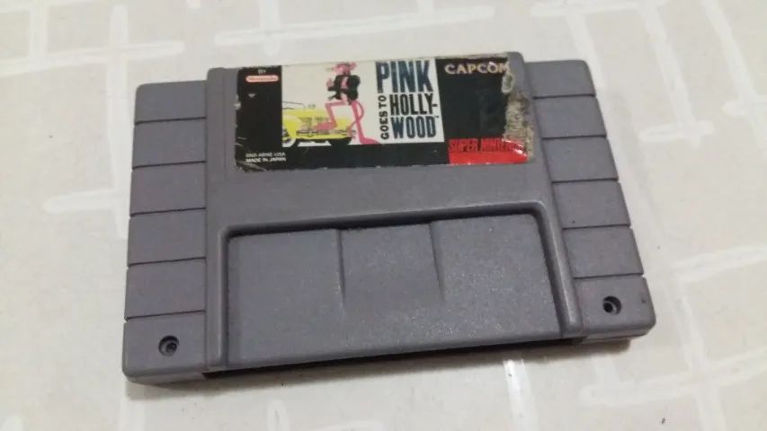 Jogo Pink goes to hollywood (Pantera cor de Rosa) Super Nintendo SNES