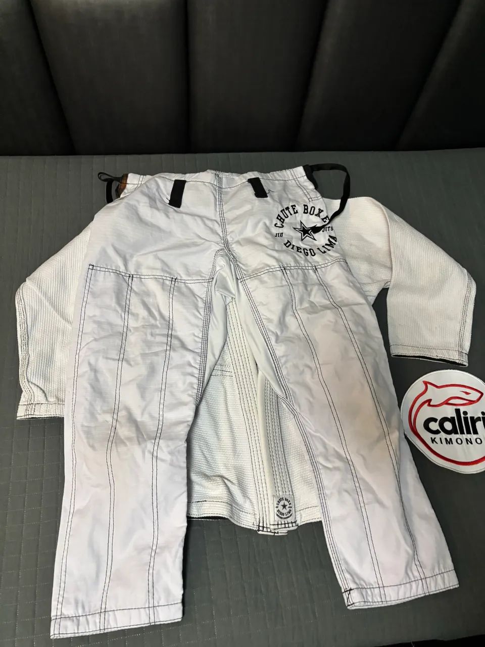 KIMONO JIU JTSU CHUTEBOXE A0 F1 BRANCO JIU JITSU BRANCO KIMONO - Foto 6