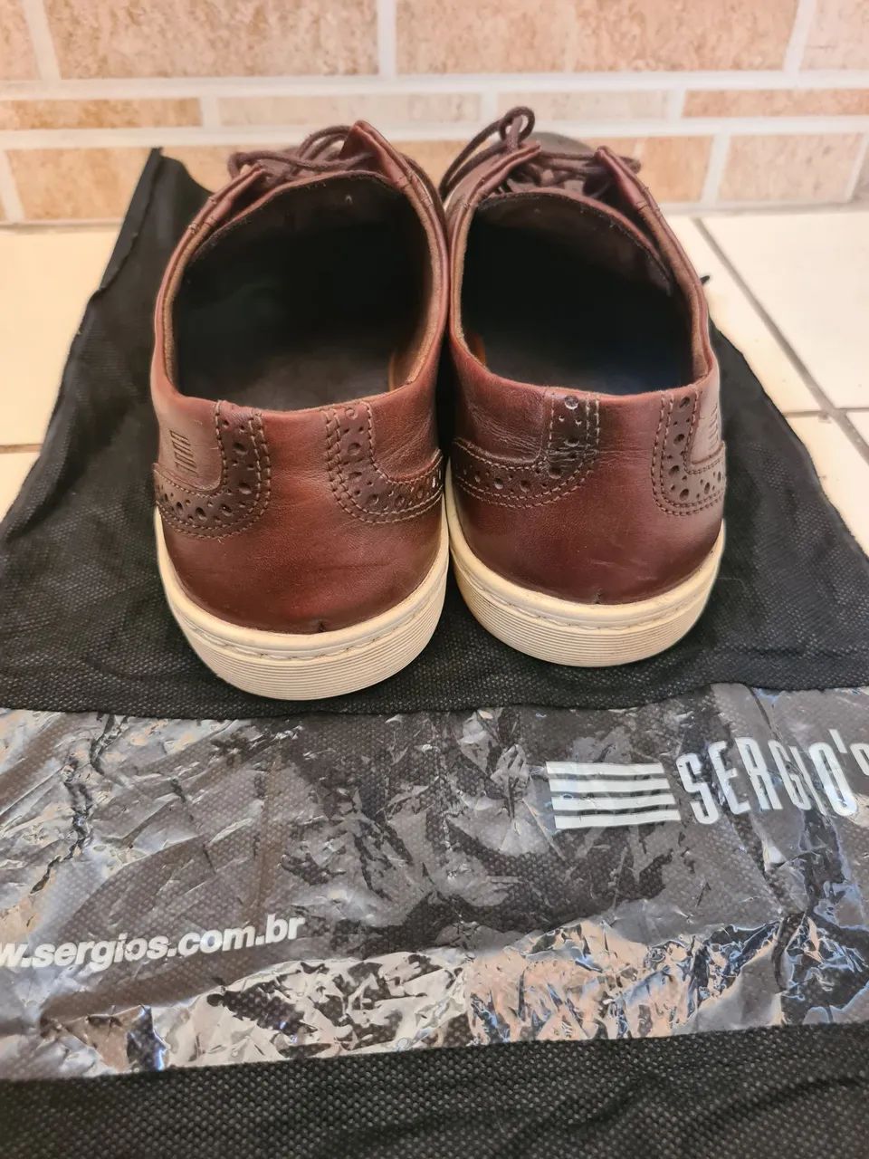 Sapato Social Marrom Brogue Sergio's  - Foto 3