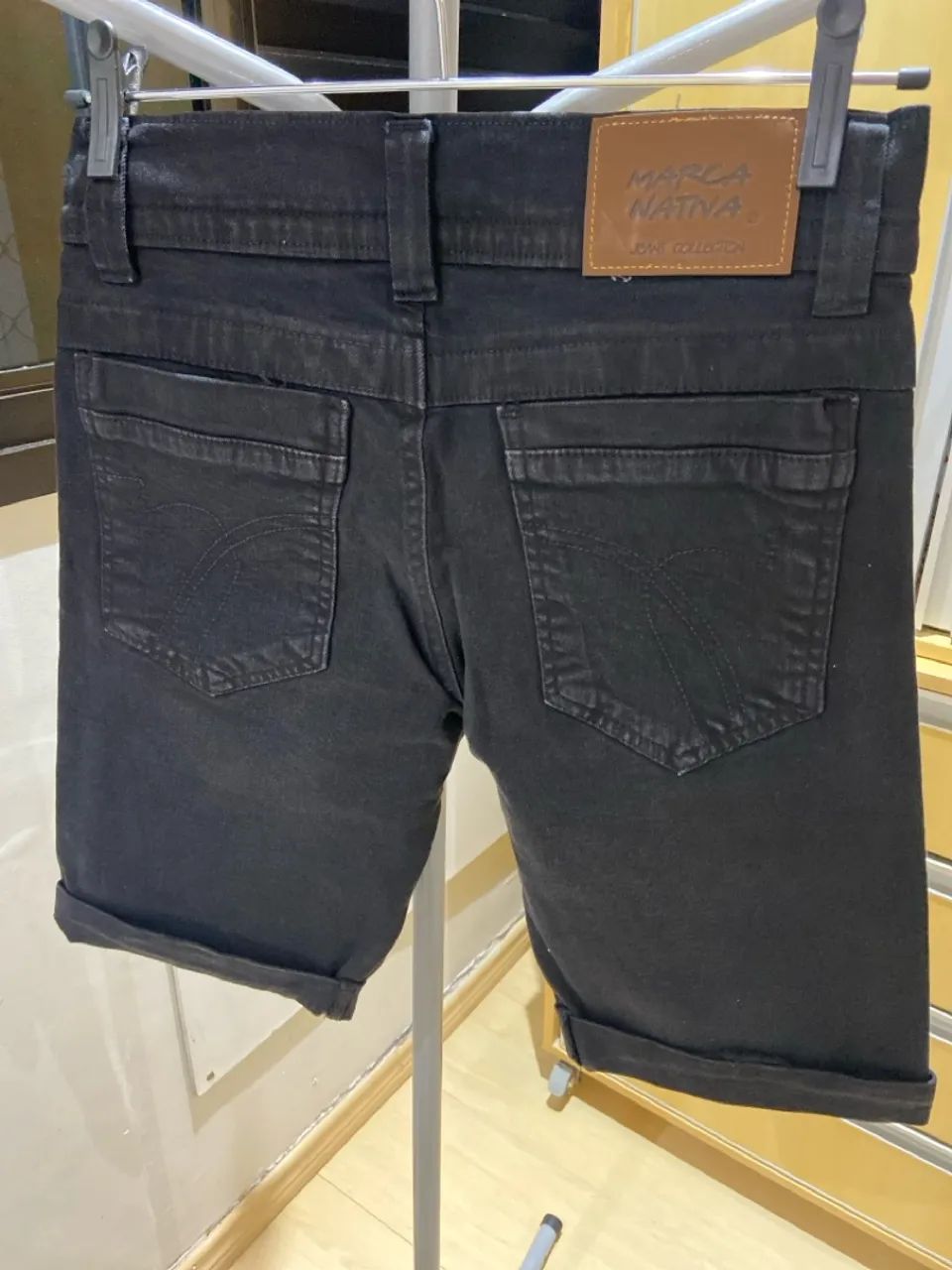 Shorts Jeans Preto - Foto 2