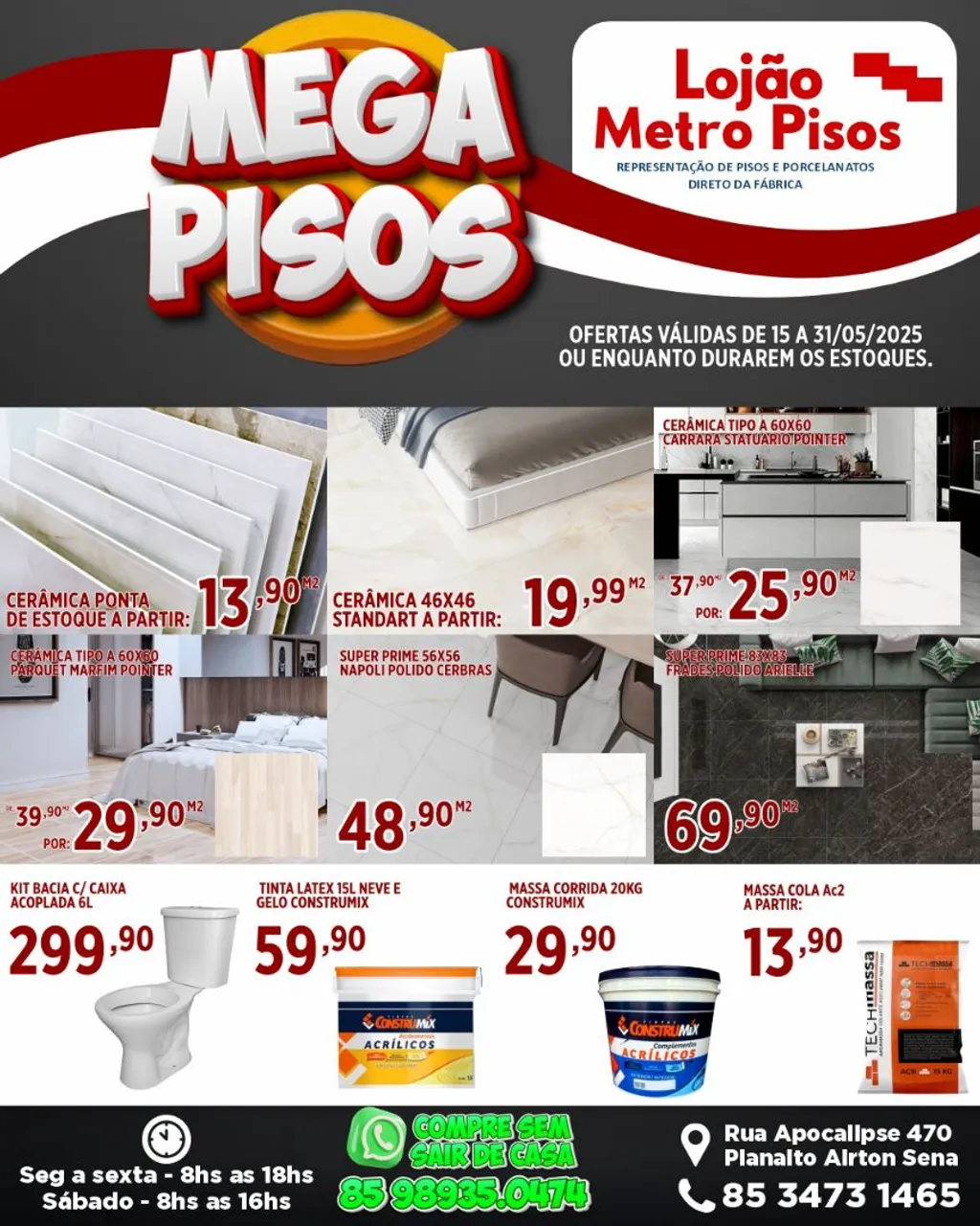 Mega Ofertas de Pisos e Revestimentos!
