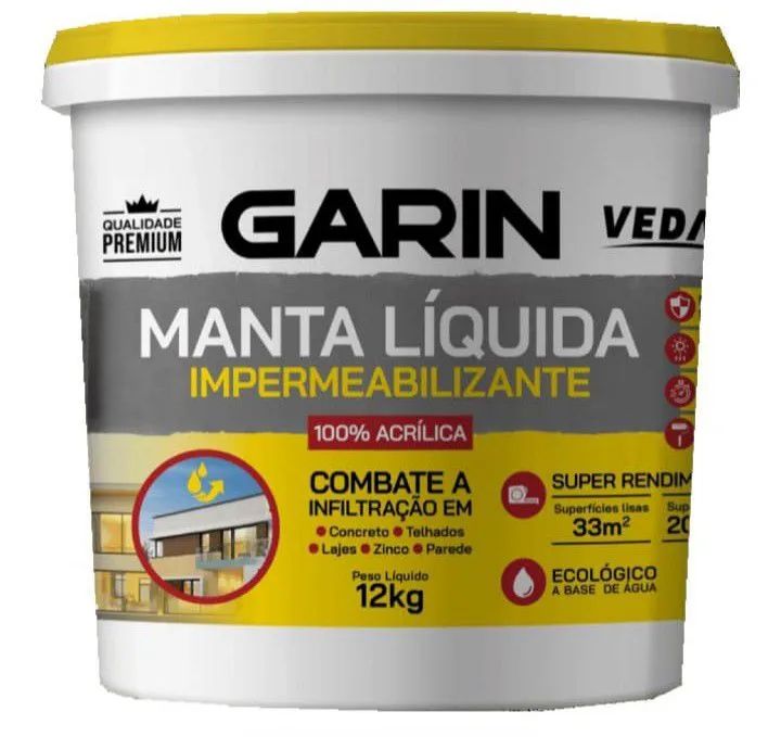 Manta líquida impermeável Garin 12kg Vedag Branca 