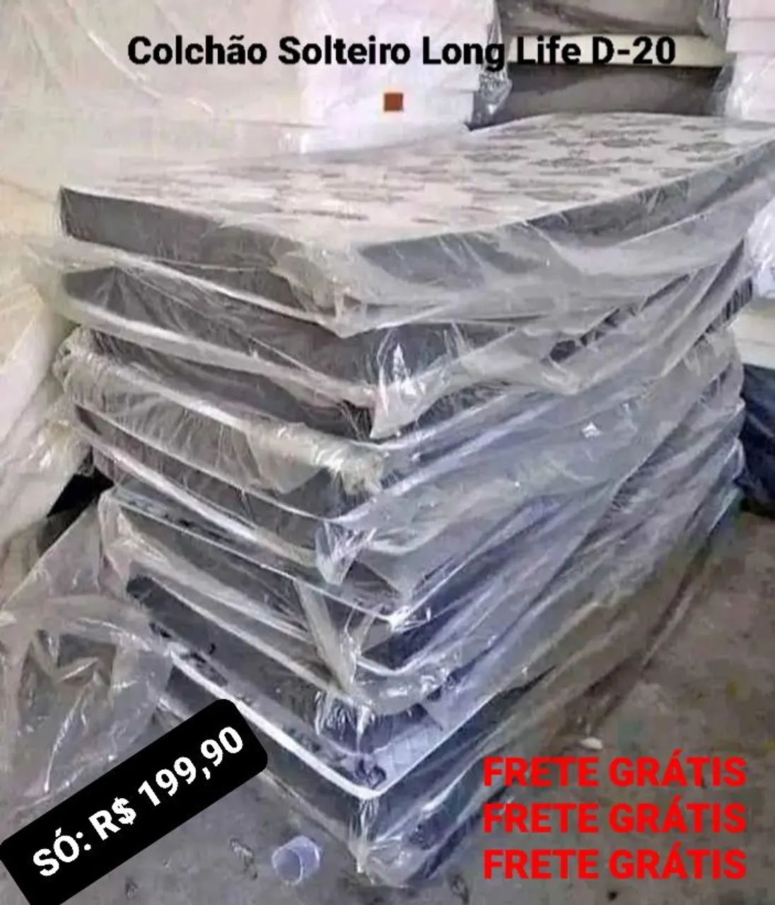 Colchão Solteiro por R$ 199 com FRETE GRÁTIS: É DENTRO!!! - Foto 2