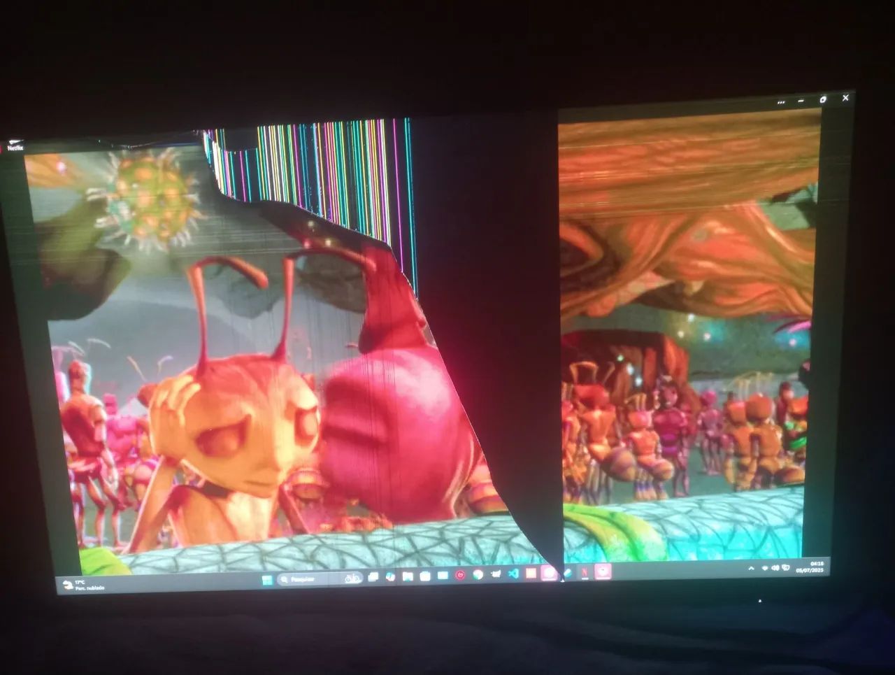 Monitor AOC LCD Gamer 24 polegadas com defeito na tela. - Foto 2